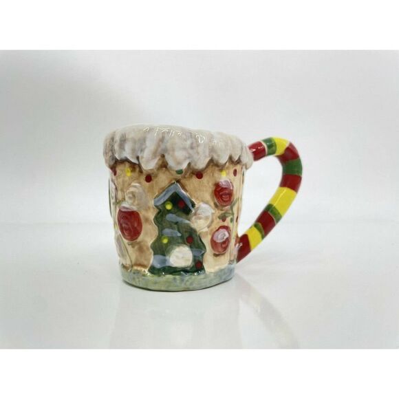 Anthropologie Nathalie Lete Gingerbread Christmas Mug - Picture 2 of 7